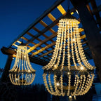 28" Hanging Solar Chandelier Outdoor Waterproof 30 LED Lantern by SUNNYPARK