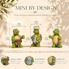 Garden Turtle Statues Set of 3, Hand-Painted Resin Outdoor Garden Decor - Image 3