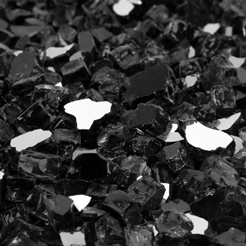 Mr. Fireglass 10 lb High Luster Fire Glass, 1/4 Inch Reflective Onyx Black - Image 3