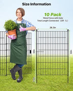 Garden Fence Animal Barrier with Gate 32in(H) x23ft(L) - Image 7