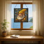 Bee Keeper Gnome Stained Glass Suncatcher – Square Hanging Window Panel for Home or Greenhouse – Whimsical Glass Art Gift for Garden Lovers, Christmas, Halloween, Father Days 1iRWQX - Image 6