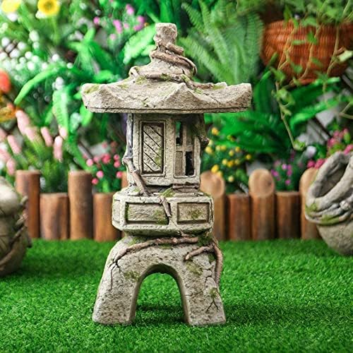 Buddha Statue,Garden Solar Ornament Japanese Pagoda, Outdoor Decor Sculpture Lantern Decor Buddha - Image 2