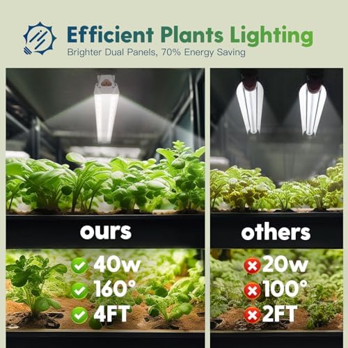 FREELICHT 2Pack 4FT Grow Light for Indoor Plants, Timer, 40W Full Spectrum - Image 5