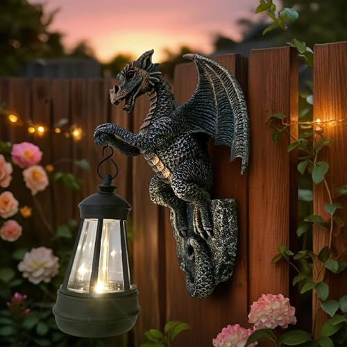 Dragon Tree Hugger with Solar Lantern Dragon Lamp Decor Garden Statue Outside Outdoor Yard Unique Gifts for Mom Women Grandma by Unknown