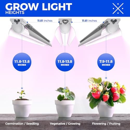 Barrina T8 LED Grow Light 4FT, Full Spectrum, Pinkish White, 4 Packs - Image 6