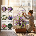 ARIFARO 4 Pack 40" Metal Garden Trellis for Climbing Plants Outdoor - Image 3