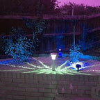 Solar Landscape Lights, 4 LED Solar Spotlights 2 in 1 Waterproof Security Light Solar Lights Outdoor for Tree,Patio,Yard (Blue) - Image 5