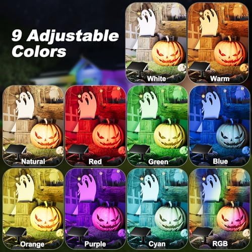 Solar Spot Lights Outdoor Waterproof IP68,RGB Spotlights with Remote,6-Pack - Image 7