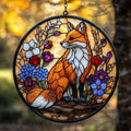 Autumn Floral Fox Acrylic Suncatcher by AVAGAN
