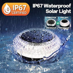 8 Pack Solar Ground Lights Outdoor, Pathway Lights, Cold White - Image 2