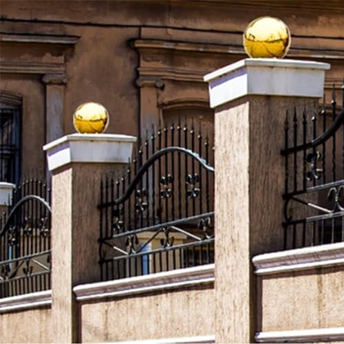 100mm Dia Gazing Ball 201 Stainless Steel Metal Balls Mirror Globe Polished Shiny Sphere for Home, Garden, Gold 5Pcs - Image 6