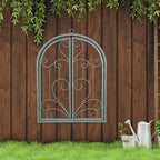 FONDOTIN Faux Window Frame Wall Decor 18.34X13.81In Iron Art Rustic Frame for Garden Patio and Indoor Entryway Farmhouse Wall Art Vintage Decorative Window Pane - Image 5