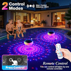 Goallim Floating Pool Lights Solar Powered, 7.6 Inch RGB Upper& Lower Color Changing Solar Pool Lights that Float with Dynamic Lighting Effects, IP68 Waterproof Swimming Pools Light for Party Decor(2) - Image 6
