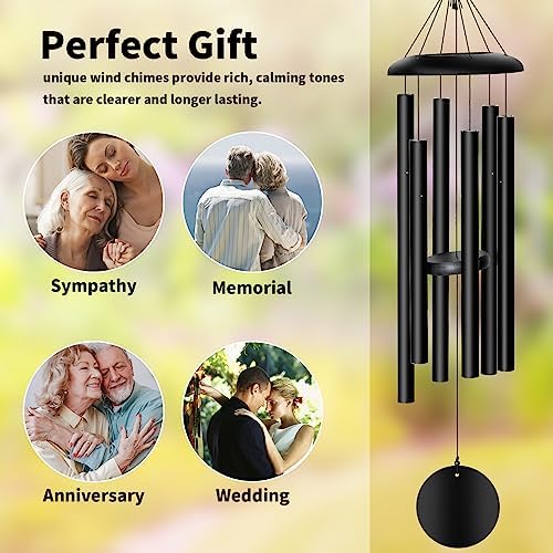 FDOCOI Wind Chimes Outdoor, 38'' Large Memorial Wind Chimes for Outside Deep Tone, Wind Chime Gifts for Garden Hanging Decor, Sympathy Gift - Image 2