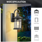 Outdoor Porch Lights Wall Mount Sconces Outdoor Lighting Waterproof Exterior Lantern for House Front Porch Patio Garage Doorway Garden, Medium - Image 5