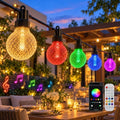 BBG Color Changing Outdoor String Lights, Waterproof LED Patio Lights, 50ft by BBG
