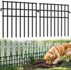 35 Panels Animal Barrier Fence No Dig, 37.92ft(L) X 12in(H) Rabbit Fences Ground Defense Border Small Metal Fencing, Dog Under Barriers Blocker for Garden, Flower Bed, Patio by KYATE