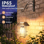 Metal Solar Lanterns, Bronze Hanging Solar Lights for Outside, 4 Pack - Image 4