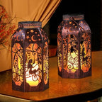 Solar Lanterns Outdoor Waterproof Fairy LED Metal Lantern Candle Glow by Singingarden