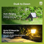 Philips 4 Packs Solar Spot Lights Outdoor Waterproof, 28 LED 3000K Solar Powered Landscape Pathway Lights, Dusk to Dawn Solar Spotlights for Garden, Yard, Lawn, Walkway, Driveway - Image 5