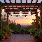 YULETIME 35 ft 18 LED Patio String Light Plug-in Adapter, E26 Base S14 Bulb - Image 2