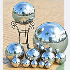 12 inch Diameter Gazing Ball,Silver Stainless Steel Polished Reflective Smooth Garden Sphere Globe Mirror,Colorful and Shiny Addition to Any Garden or Home - Image 3