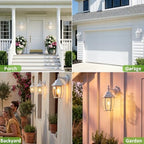 LIT-PaTH Outdoor Wall Light Fixture, Rustproof Aluminum Glass, White - Image 6