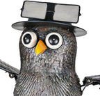 Kinetic Owl Garden Stake 81" Metal Rocker Bird Deterrent - Image 4
