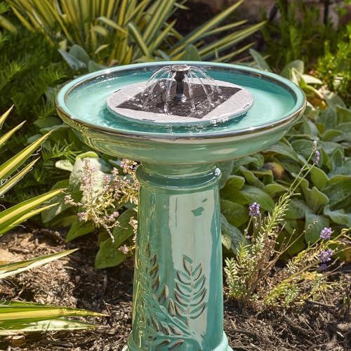 Smart Solar Aquanura IntelliSolar® Ceramic Outdoor Solar-Powered Fountain Kit, Converts Traditional Birdbath or Pond Into a Solar Fountain - Image 2