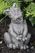 Massarelli's Little Darling Dragon Baby 'in Tune' w/Holiday Scarf & Santa Hat Christmas Accessories Decor- Solid Cast Stone Garden Statue - Durable, Lifelike Sculpture - Exterior & Interior Art - Image 3