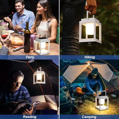 Solar Lantern Outdoor Table Lamp: Portable Waterproof LED Light - Hanging Solar Lamp Rechargeable Lights for Patio Camping - Image 5