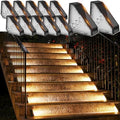 echosari 12 Pack Solar Step Lights for Outside 100 Lumen Ultra Bright by echosari