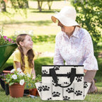 Dog Paws Garden Tool Bag Organizer Heavy Duty Cute Footprints Gardening Tote Bag with 10 Pockets for Women Men Gardening Gifts - Image 6