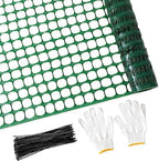 PotatoLife 4'x100' Plastic Mesh Fence for Garden with 100 Zip Ties, Green by PotatoLife
