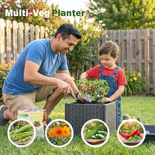 Tomato Planter Box with Trellis 56.7", Tomato Garden Bed with Planters Cage - Image 2