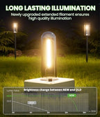 BITPOTT Driveway Solar Lights, 8 Pack, 3 Heights, Warm White, IP65 - Image 2