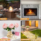 GasSaf 1/2 Inch Gold Fire Glass Reflective Tempered Fireglass, 20 lb - Image 3
