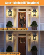 Motion Sensor Outdoor Wall Light Dusk to Dawn Porch Light Wall Mount - Image 4