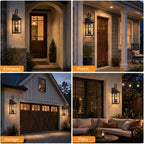 2 Pack Dusk to Dawn Outdoor Wall Lights, 23.9" Brown - Image 6