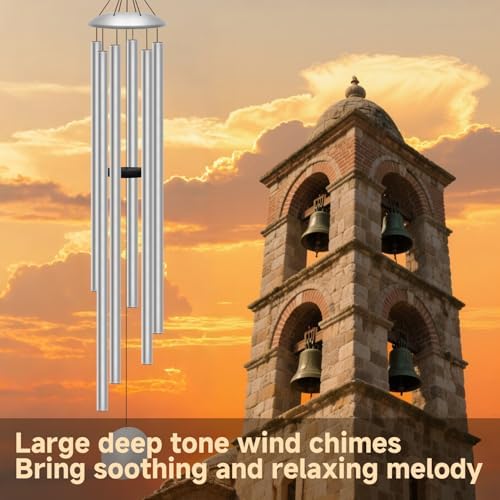 66" Extra Large Wind Chimes for Outside, 6 Thick and Bold Aluminum Tubes - Image 4