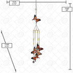Red Carpet Studios Windchimes Butterfly Spiral Mobile Wind Chime, 30" Long, Monarch Orange - Image 4