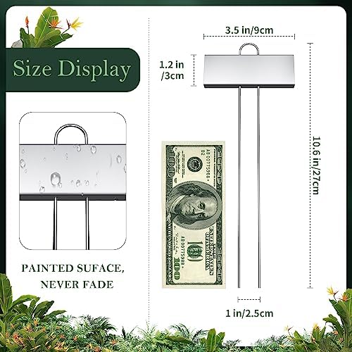 50 Pack Metal Plant Labels for Outdoor Garden Waterproof Plant Markers, Labels Garden Markers for Seedlings Herbs Vegetable Greenhouse Gifts, with Pen - Image 4