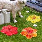 Cinnvoice 3 Pack Hibiscus Stepping Stones Outdoor for Garden, 10 Inches - Image 6