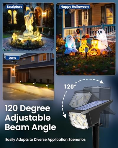 SOLPEX Solar Spot Lights Outdoor Waterproof 12 Pack Warm White - Image 5