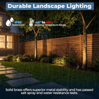 Gardencoin Solid Brass Landscape Lighting-12 Pack, Heavy Duty Low Voltage Landscape Spotlights, 12V LED Spot Lights for Outdoor Uplighting, Classic Bronze Accent Light Fixture Without MR16 Bulb - Image 6
