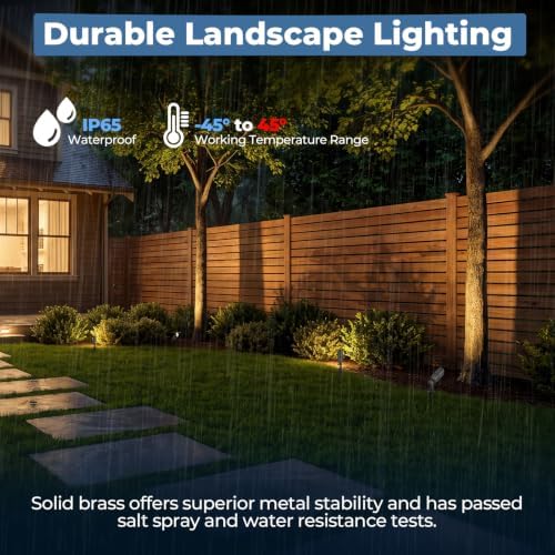 Gardencoin Solid Brass Landscape Lighting-12 Pack, Heavy Duty Low Voltage Landscape Spotlights, 12V LED Spot Lights for Outdoor Uplighting, Classic Bronze Accent Light Fixture Without MR16 Bulb - Image 6
