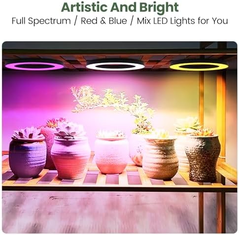 6.3" Ceiling Indoor Grow Lights for Plants Full Spectrum 4-Pack in 1 - Image 3