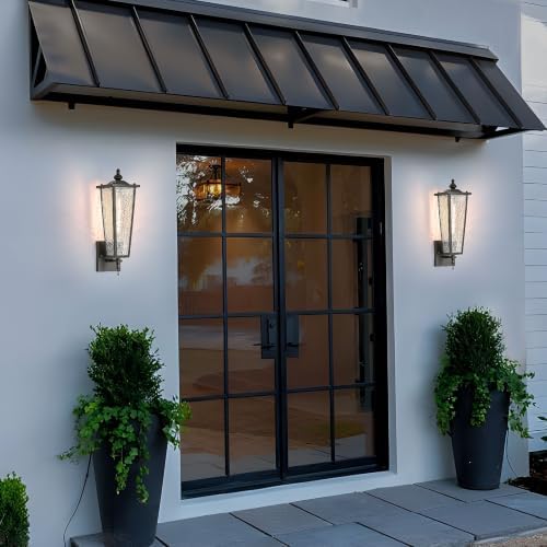 2-Pack Outdoor Wall Light,Black Exterior Waterproof Lantern - Image 6