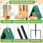 New Upgraded Butterfly House and Feeder for Outside Wooden Butterfly House - Image 3