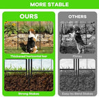 No-Dig Decorative Metal Garden Fence, Weatherproof Rustproof Animal Barrier - Image 3